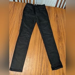Madewell black high waist skinny jeans sz 27